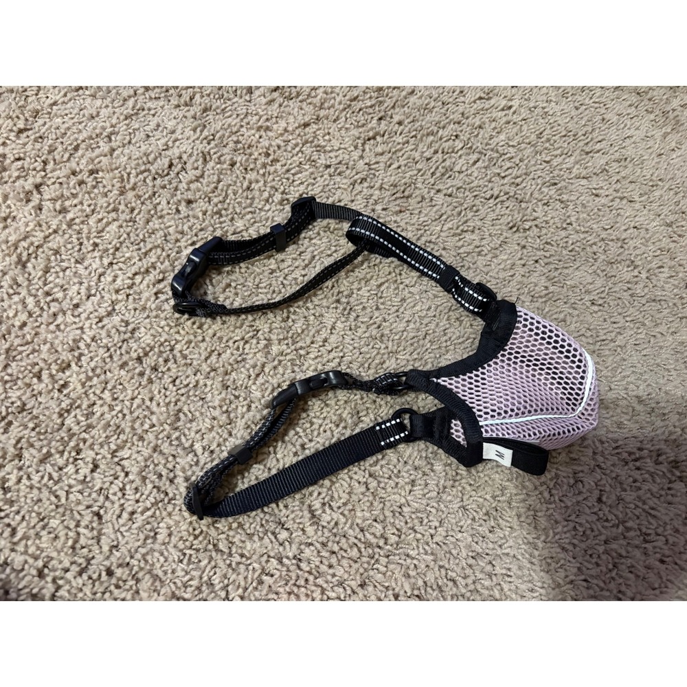 Pink Dog‎ Muzzle Breathable Mesh Adjustable Pet Mouth Cover Training Medium - Picture 4 of 5